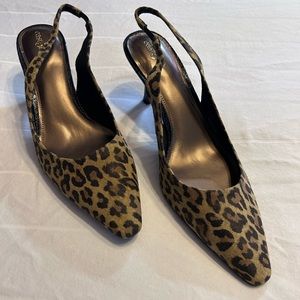 East 5th Kitten Heels Leopard Print
